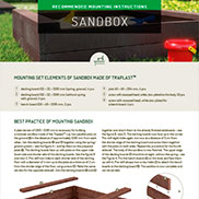 MOUNTING INSTRUCTIONS FOR SANDBOX